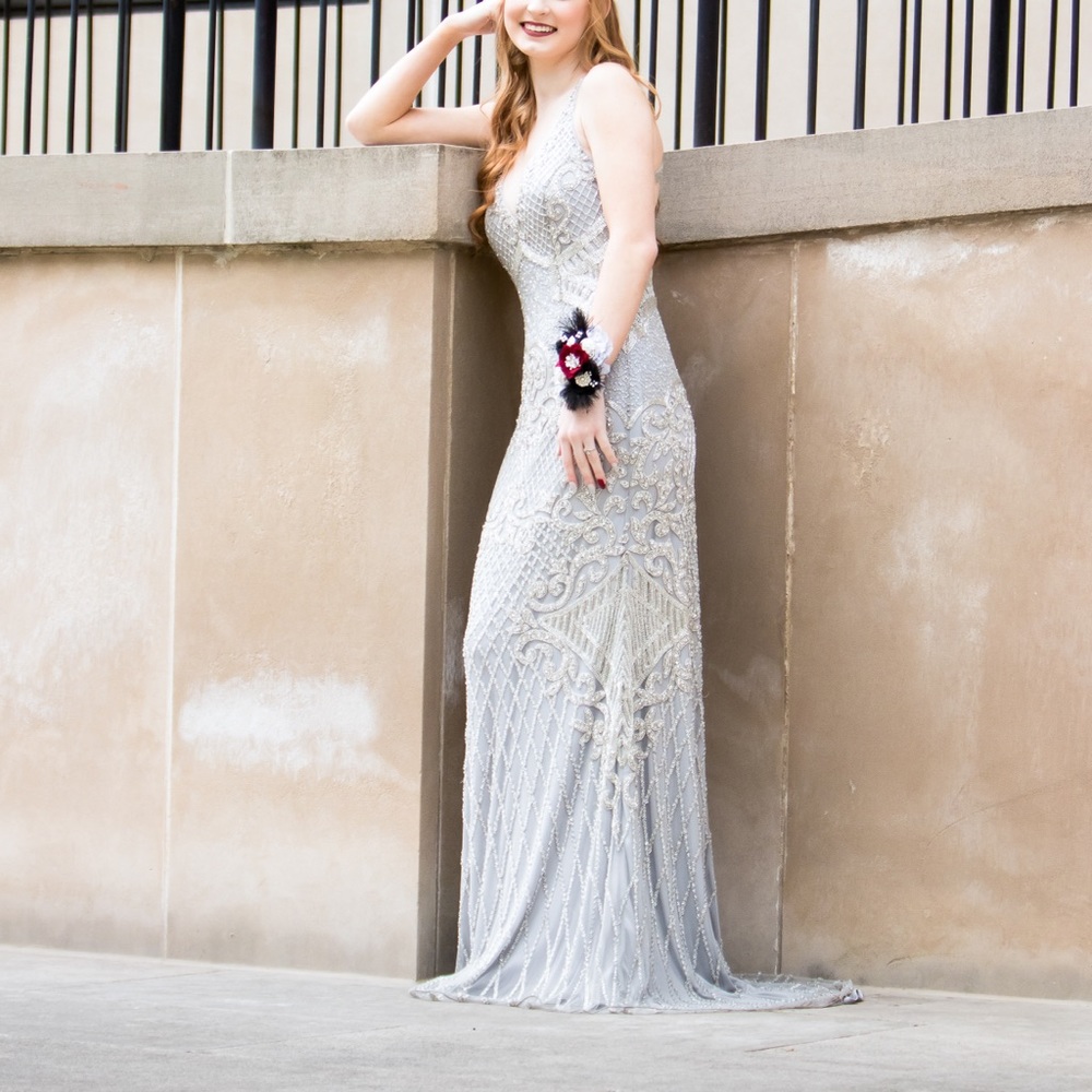 Grey prom dress